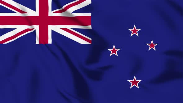 4K Newzealand Flag - Loopable