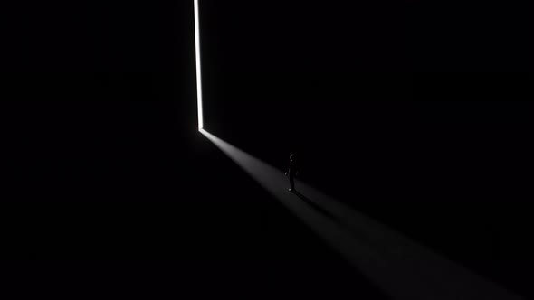 Man Walking Towards a Gate alt