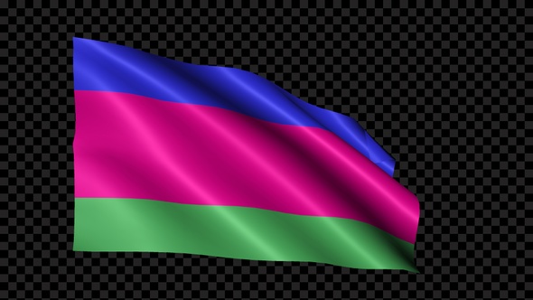 Kuban Peoples Republic Flag Blowing In The Wind alt