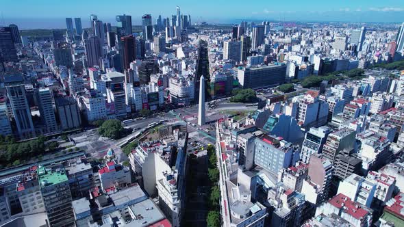 Buenos Aires Argentina. Downtown landscape of tourism landmark city. alt