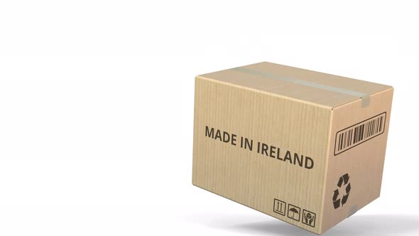 Falling Carton with MADE IN IRELAND Text alt