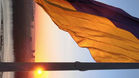 Vertical Video National Flag of Ukraine alt