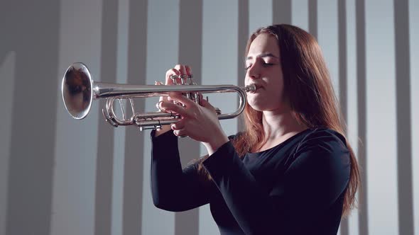 Trumpeter Playing Music Jazz Instrument 