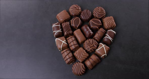 Chocolate Pralines Heart Shaped 