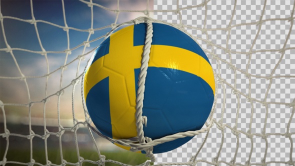 Soccer Ball Scoring Goal Day Frontal - Sweden