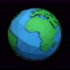 4K Low poly rotating earth globe isolated with alpha - VideoHive Item for Sale