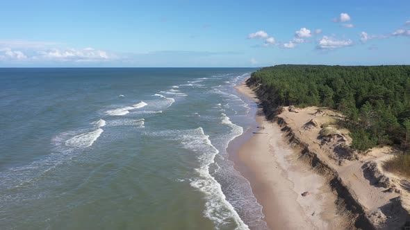 Drone Footage of Baltic sea shoreline