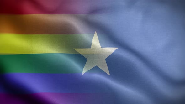 LGBT Somalia Flag Loop Background 4K