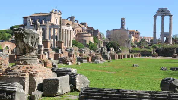 Roman Forum in sunny day, Rome, Italy