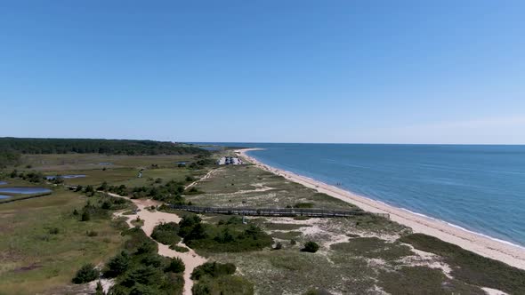 Beautiful views of the landscape and the Atlantic Ocean, blue sky without clouds, national reserve , alt
