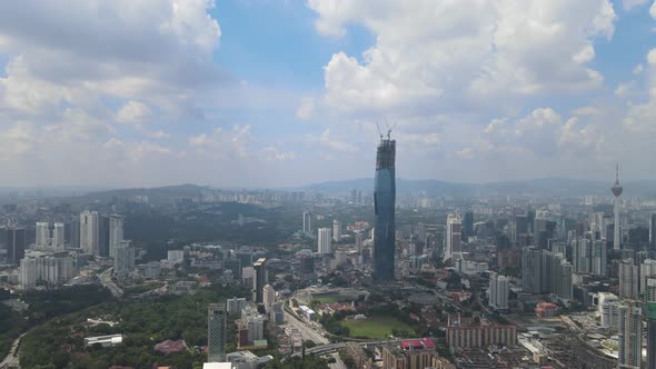 View of Kuala Lumpur City Centre and one of the landmarks in Kuala Lumpur