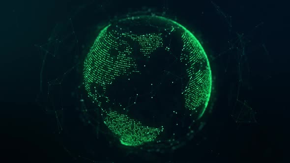Green Plexus Cyber Planet Earth Loop