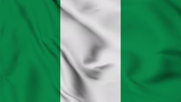 Nigeria flag seamless waving animation