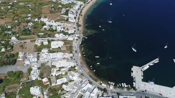 Serifos island in the Cyclades in Greece seen from the sky alt