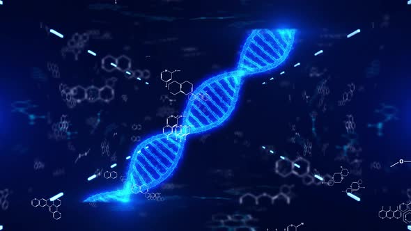 DNA Strand Virtual Effect Futuristic Structure