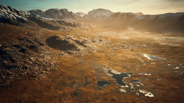 Small Lakes in Canada Near Mountains alt