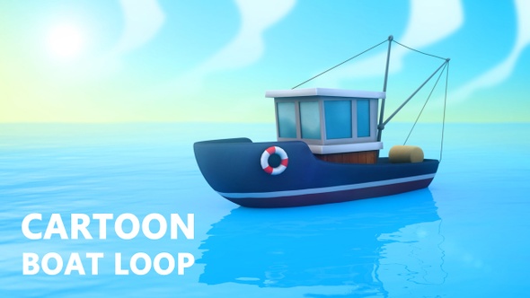 Cartoon Boat Loop Background HD alt