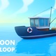 Cartoon Boat Loop Background HD - VideoHive Item for Sale