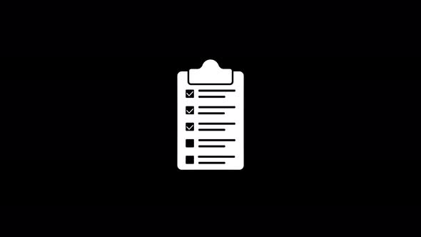 White Picture of Todo List on a Black Background