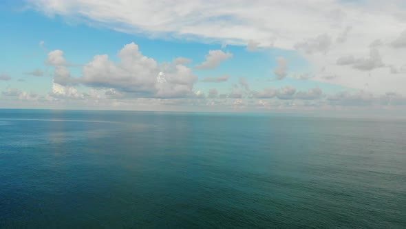 Beautiful high view of nature with sea ocean alt