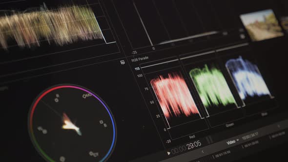 Color correction post production for video alt