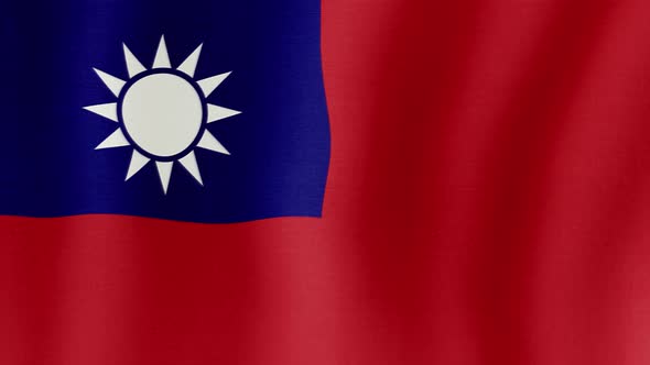 The national flag of Taiwan