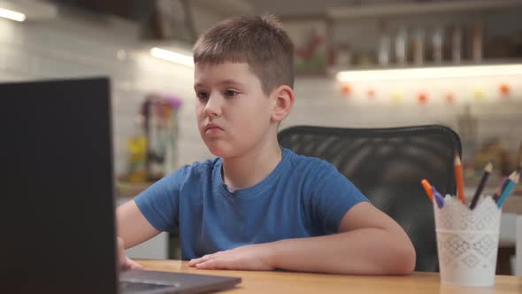 Back to School, Online learning, distance lesson, education at home, technology for schoolboy alt