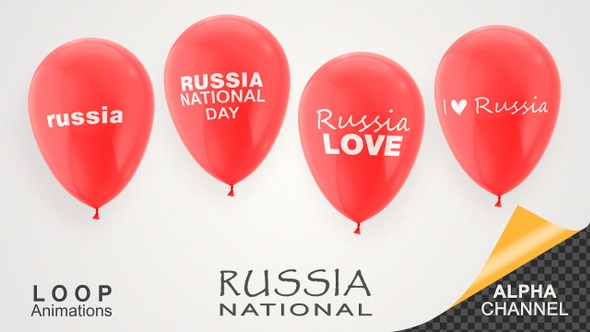 Russia National Day Celebration Balloons alt