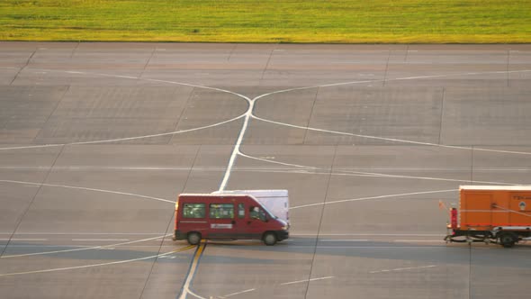 Vehicles traffic at Sheremetyevo Airport, Moscow alt