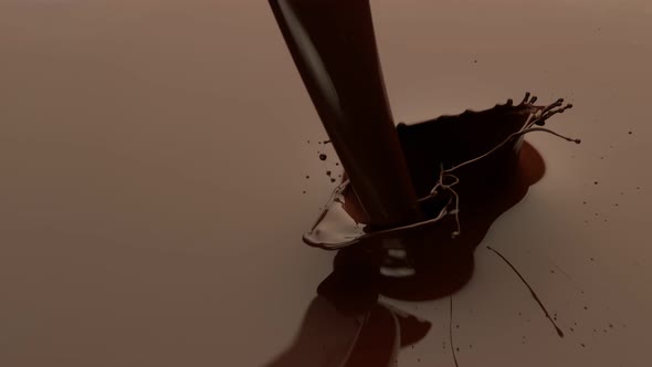 Super Slow Motion Shot of Pouring Melted Chocolate at 1000 Fps alt