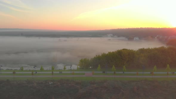 Bike Path River Fog alt
