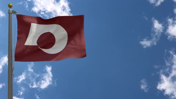 Kumamoto Prefecture Flag Japan On Flagpole alt