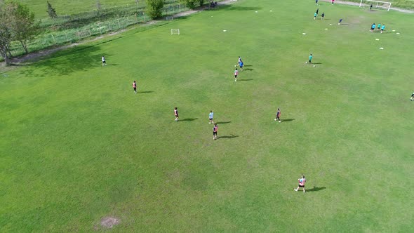 22 Little Football Players During Football Training