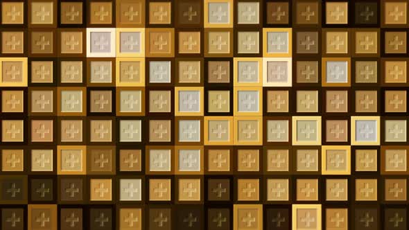 Plus sign in bright flashing squares of different colors alt