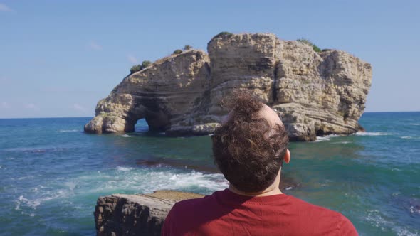 Male Watching New Unseen Place. alt