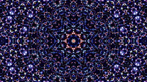 colorful lines glowing waves flower shape background kaleidoscope abstract alt