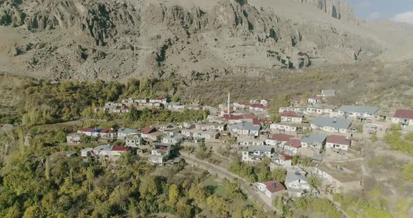 Diyarbakir Mountains And Village Aerial View alt
