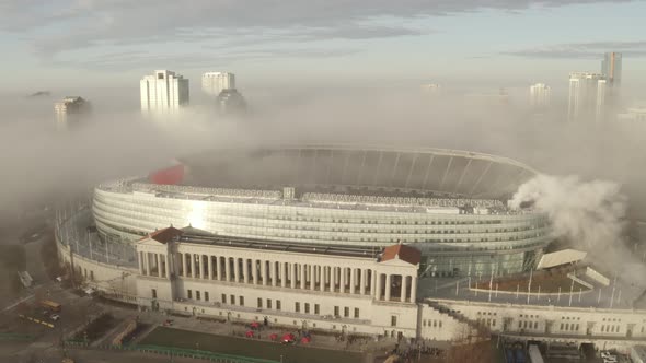 Foggy Soldier Field Home of the Chicago Bears alt