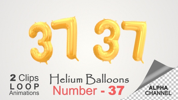 Celebration Helium Balloons With Number – 37
