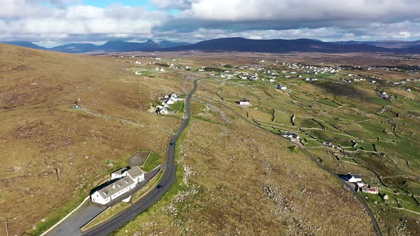 Aerial View of the R 257 in Gweedore  County Donegal Ireland alt