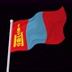 Mongolia Flag Wavy Animated On Black Background - VideoHive Item for Sale