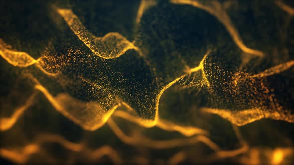 Gold Particle Loop Background