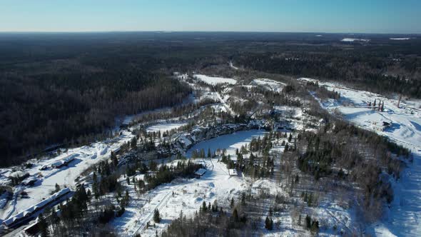 Ruskeala Mountain Park a Regional Park is a Rural Locality of Sortavala in the Republic of Karelia alt
