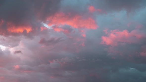Majestic sunset or sunrise landscape. 4K Time lapse of Amazing light of nature cloudscape sky and Cl