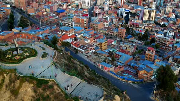 Vast Aerial Landscape around Mountainous Region of La Paz, Bolivia - Drone Footage. alt
