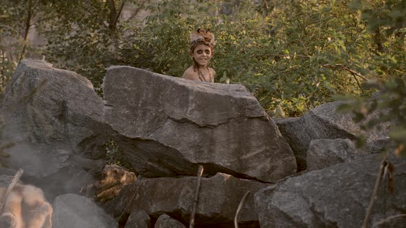 Caveman Manly Boy Hunting Outdoors alt