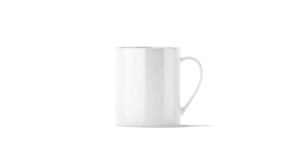 Blank ceramic 11oz mug with handle stand, looped rotation alt