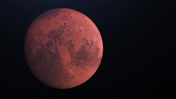 Abstract realistic beautiful planet Mars alt