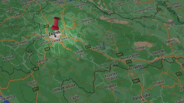 Zagreb On Map 4K alt
