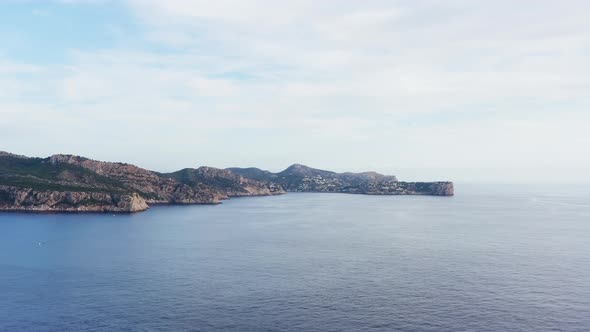 Landscape of the Island in the Mediterranean Sea Dron  Video alt